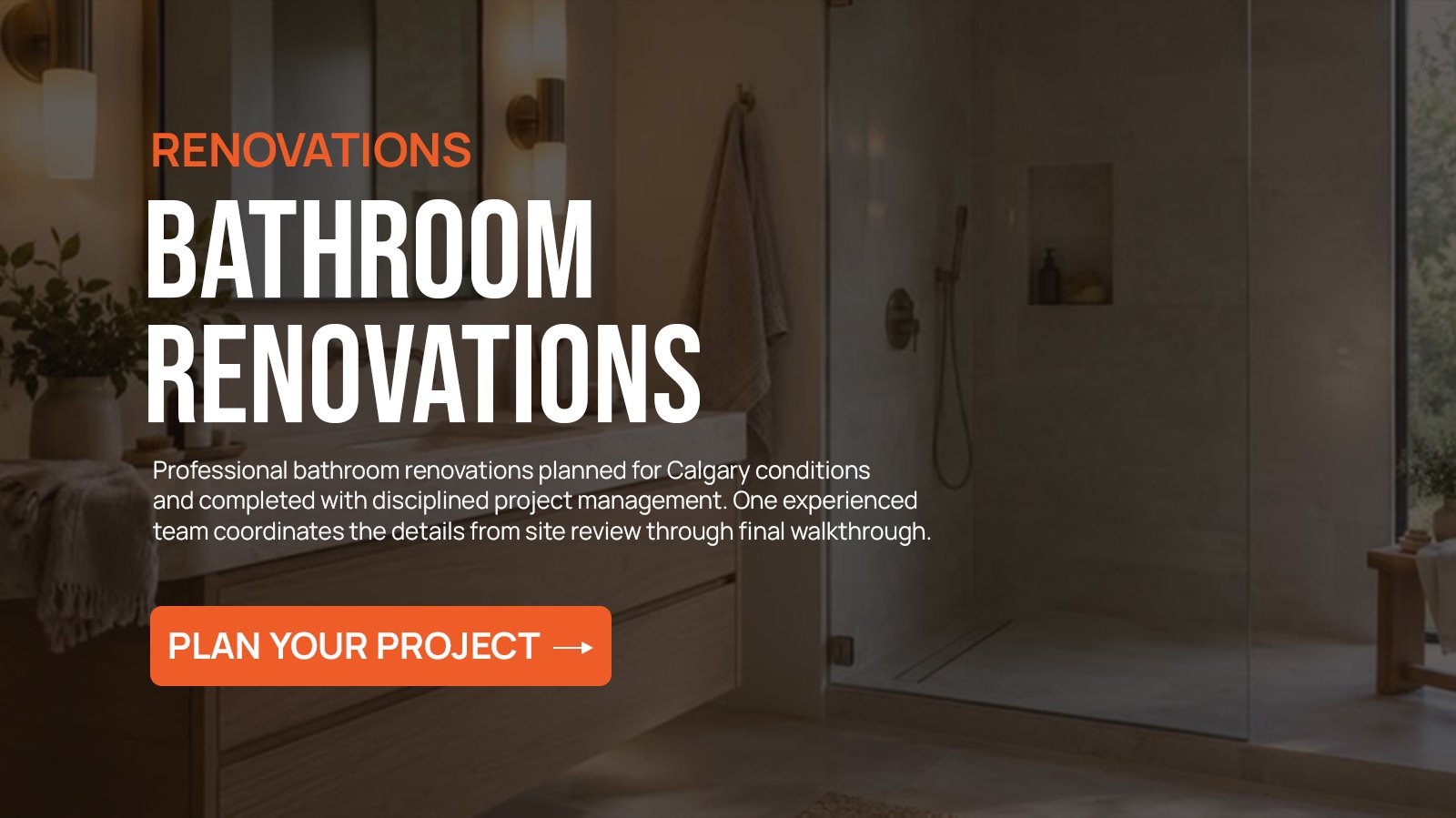 Bathroom Renovations project in Calgary