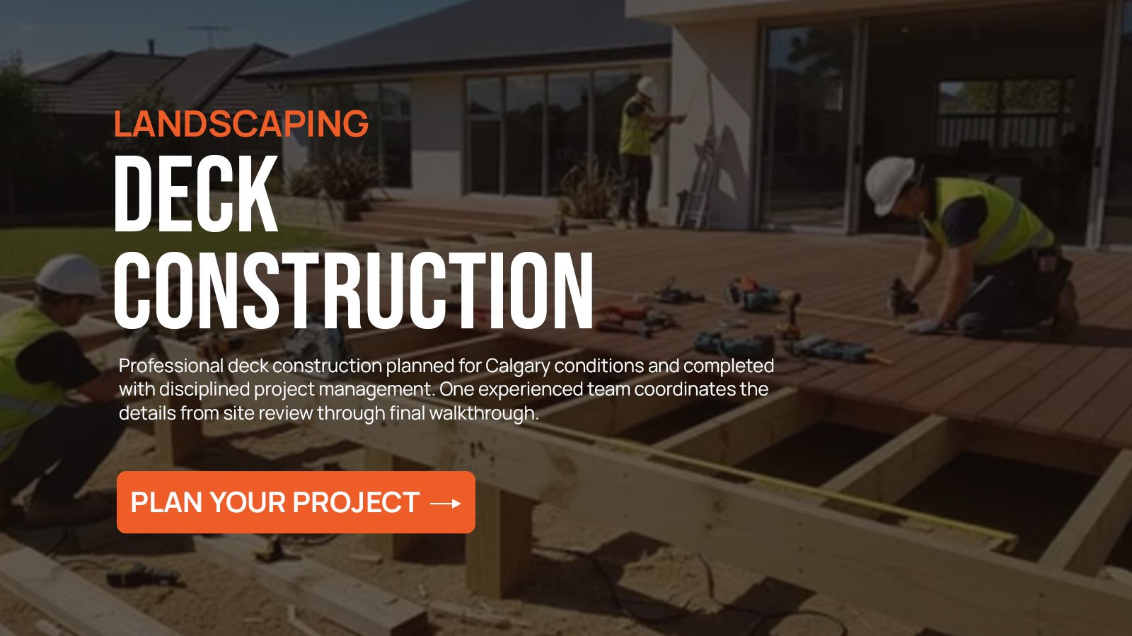 Deck Construction project in Calgary