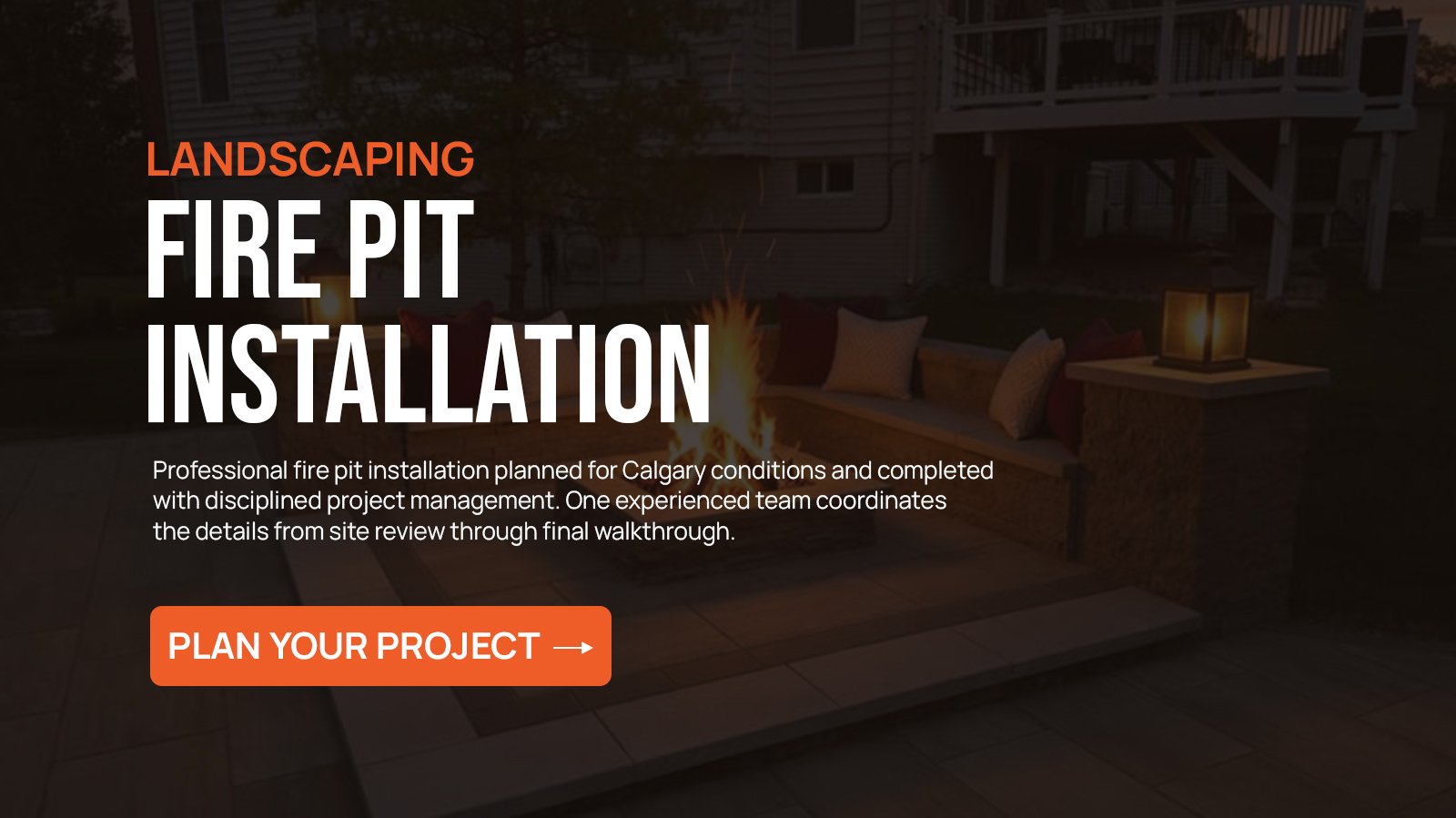 Fire Pit Installation project in Calgary