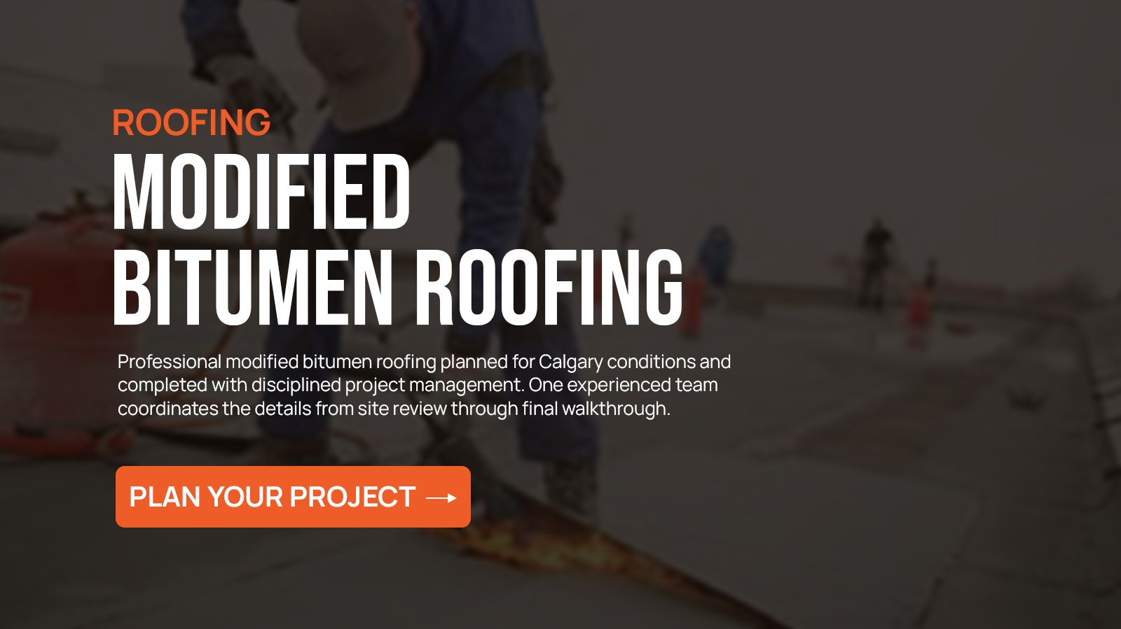 Modified Bitumen Roofing project in Calgary
